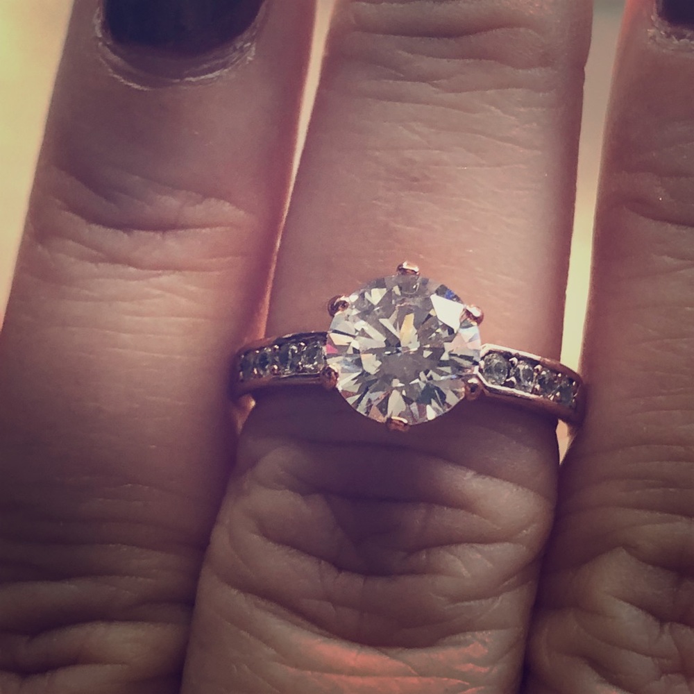 Rose gold solitaire